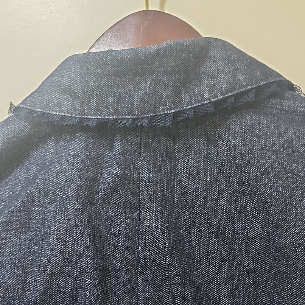 Dark Blue Blazer with Structured Tailoring and Notched Lapel - Picture 11 of 13